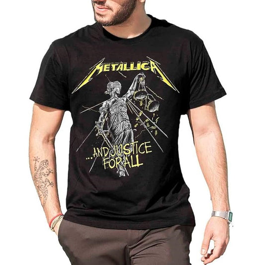 PROBITY - T-Shirt Metallica - And Justice for All – Maglietta Rock Ufficiale Band Heavy Metal – Maglia (Tg. M)