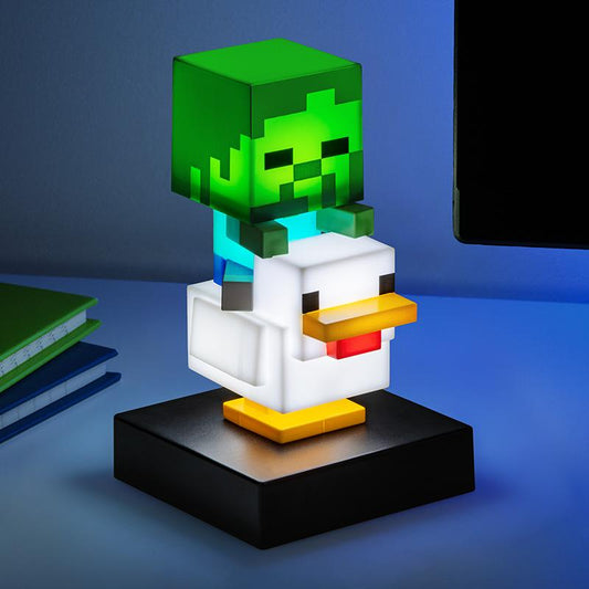PALADONE Icon Lights: Mini lampada Minecraft 015 (Chicken Jockey) - Lampada LED Statuetta 3D