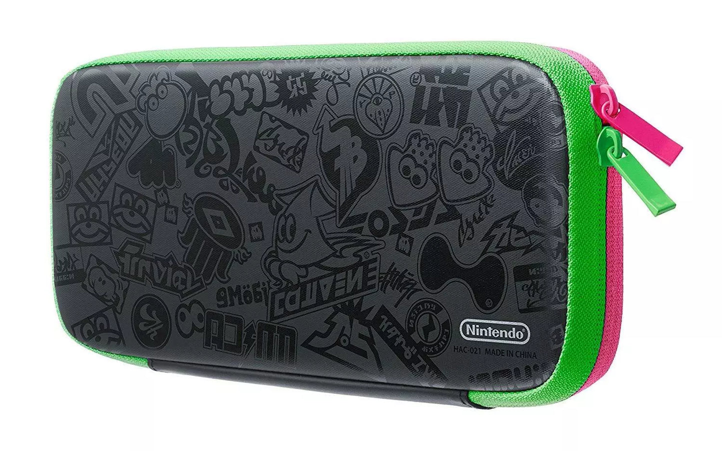 Nintendo Switch Kit Custodia Splatoon Neon Verde/Rosa + Pellicola Protettiva