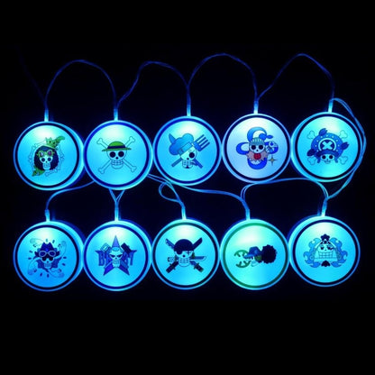 TEKNOFUN: One Piece - Loghi Pirati Fairy Lights - Luci Ghirlande Decorative 2m