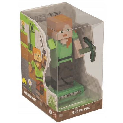 Minecraft: Solar Pal - Alex - Decorazione ad Energia Solare - Statuetta solare su base di plastica