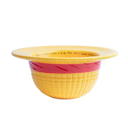 Ciotola Cucina One Piece 3D - Insalatiera Ceramica a Forma di Cappello di Luffy, Bowl Colazione 500ml | Gadget, Tazza Grande per cereali in ceramica, per snack – ufficiale Manga Anime 20 x 8,7 cm
