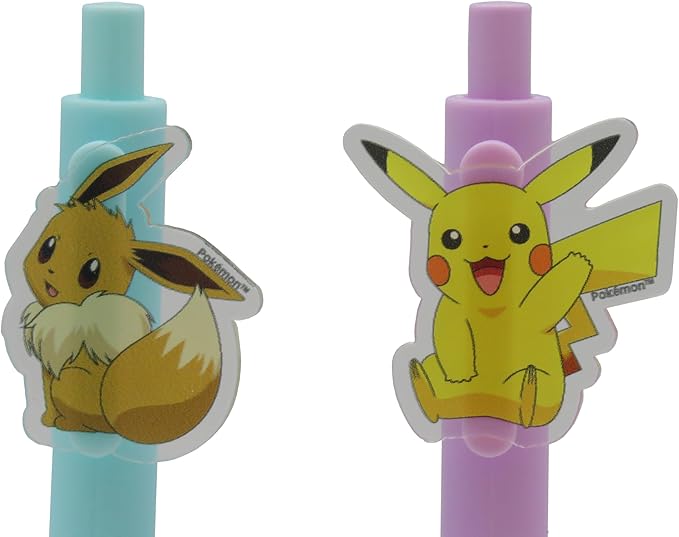 CYP Brands Pokemon Set Di 2 Penne - Pikachu E Eeve - Prodotto Ufficiale Nuovo