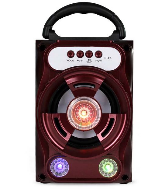 CASSA PORTATILE CON RADIO FM SD USB BLUETOOTH MP3 SMARTPHONE SPEAKER LED VIVAVOC