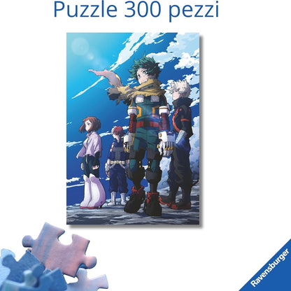 Ravensburger - Puzzle My Hero Academia + Postcard Carte Postale 300 pz  27 x 39cm