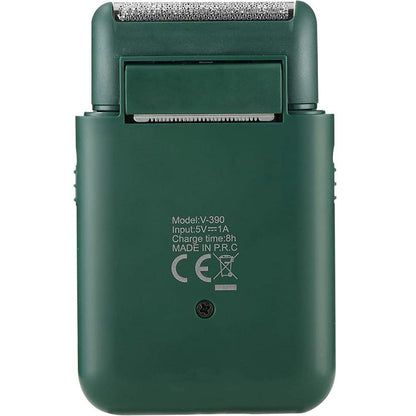 Vgr V-390 Rasoio Da Barba Elettrico Ricaricabile Professionale 2 Lame +Accessori