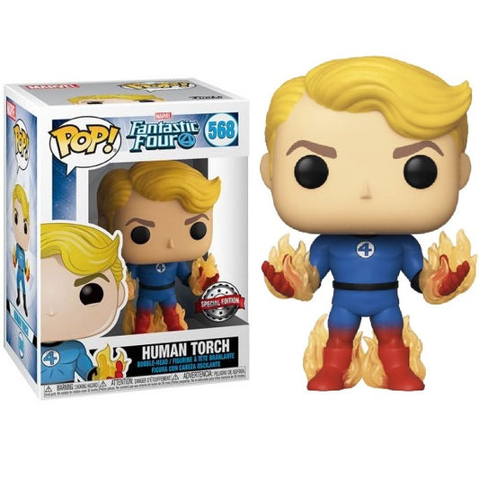 Funko Pop Marvel Fantastic Four 4 (568) Human Torch Special Edition Vinyl Figure