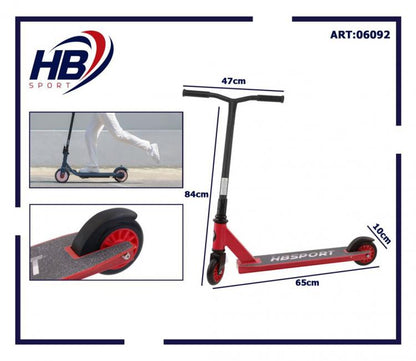 Hb Sport Monopattino Compatto Con 2 Ruote In Metallo Per Bambino/Bambina | Rosso