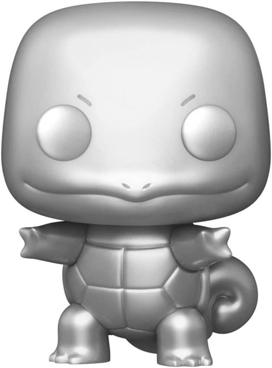 Funko Pop ! Games Pokemon (504) Squirtle Silver Metallic Vinyl Figure Statuetta