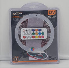 Striscia 60 Led Effetto Cascata 5050 Rgb 5M 12V 48W Multicolore Ip20 Telecomando