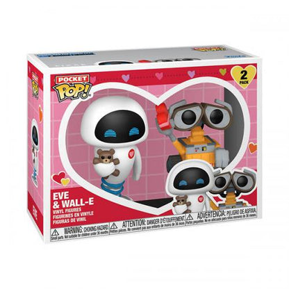 Funko Pop ! Pocket 2 Pack (2Pk) Wall-E Valentine 25: Eve & Wall  Vinyl Figure