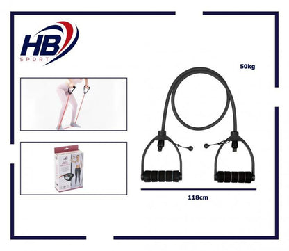 BANDA DI RESISTENZA FASCIA ELASTICA ESTENSORE CORDA FITNESS PILATES YOGA | 50KG