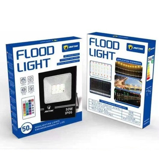 Faro Faretto Rgb Proiettore Led Multicolore Ip66 Esterno Interno Telecomando 50W