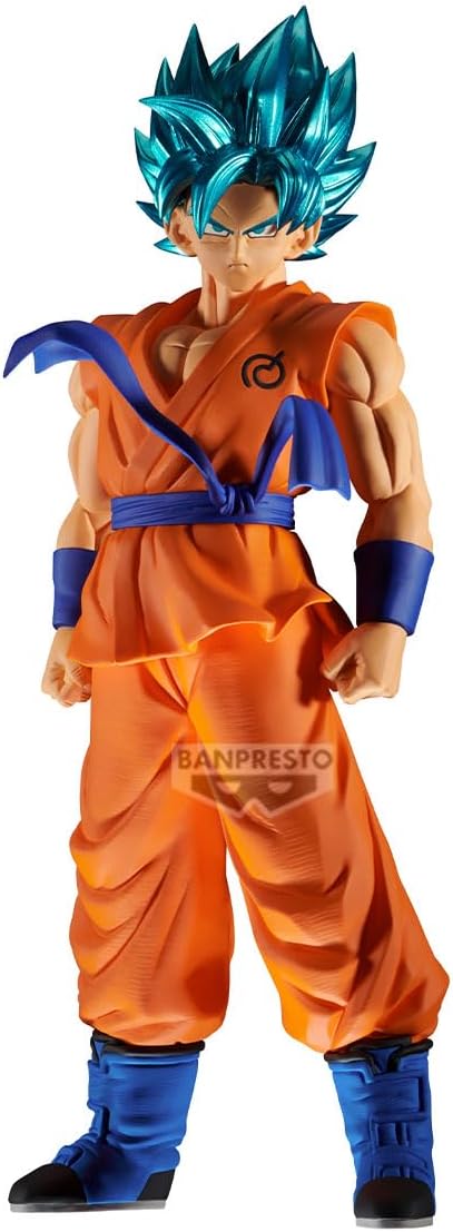 Bandai Banpresto Dragon Ball Super: Goku Super Saiyan Blu Statua Da Collezione - Blood of Saiyans Figure 18cm PVC