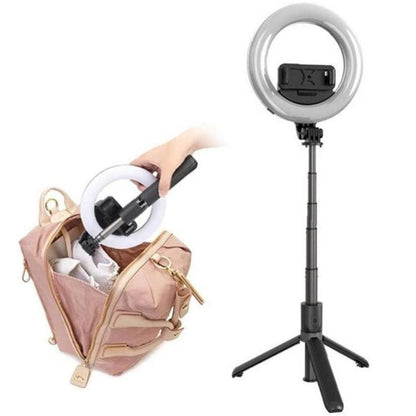 ANELLO LUMINOSO LED RING con ASTA SELFIE TREPPIEDI LUCE per TELEFONO TIK TOK L07