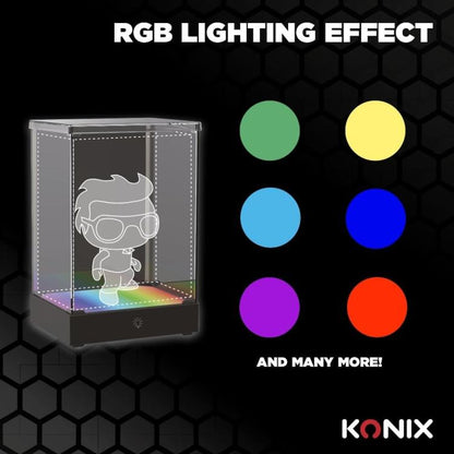 Konix Led Display Box Rgb Scatola Protezione Illuminata Per Figure 14Cm E Funko