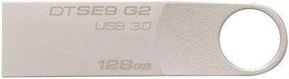 Kingston Pendrive 128Gb Dtse9G2/128Gb Usb 3.0 Metal Chiavetta Memoria Argento