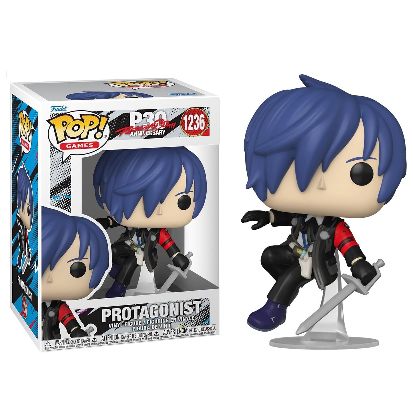Funko Pop! Games: Persona 3 - Persona 30th Anniversary (1236) Protagonist - Vinyl Figure 9cm