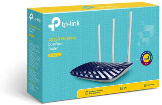 Tplink Router Wifi Switch 4P Dualband 3 Antenne C20 Ac750 Wireless Pc Archer Lan