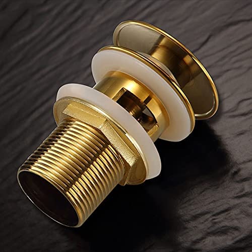 Piletta Di Scarico Click Clack 1/4 Lavandino Lavabo Bidet Tappo Pressione (Oro)