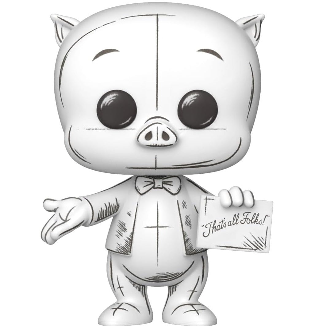 Funko Pop ! Looney Tunes (2012) Porky Pig (Sketch) Vinyl Figure 9Cm Statuetta Schizzo