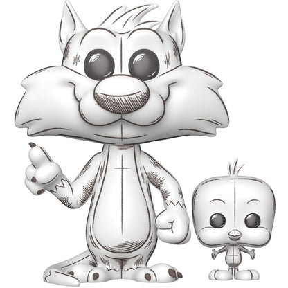 Funko Pop ! Looney Tunes (2013) Sylvester & Tweety (Sketch) Vinyl Figure 9Cm Statuetta Schizzo