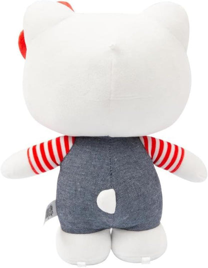 Peluche Hello Kitty Tutina Jeans Blu 30Cm Pupazzo Morbido Da Collezione Plh1077