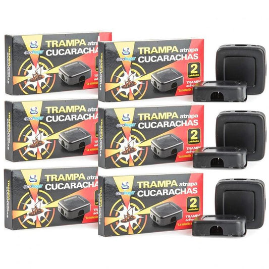 6 Confezioni 12 Trappola Nido Esca Gel Per Scarafaggi Blatte Insetti Insetticida