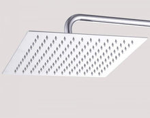 Soffione Doccia Bagno In Acciaio Inox Ultra Slim Lucido Cromato 30Cm-Quadrato