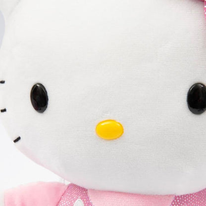 Peluche Hello Kitty Vestitino Raso Rosa 30Cm Pupazzo Morbido Collezione Plh1075