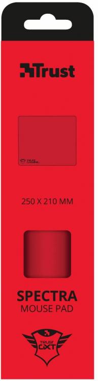 Trust Tappetino Pad Per Mouse Gaming Gxt 752-Sb Spectra Antiscivolo Rosso