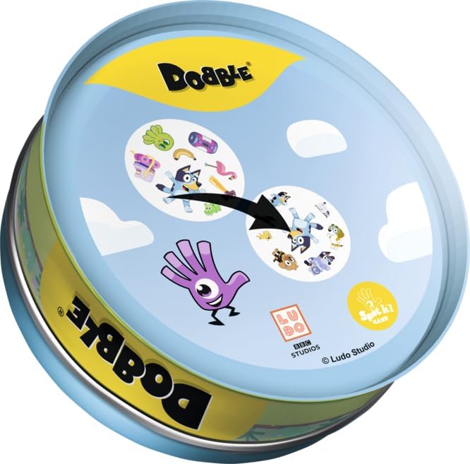 Asmodee - Dobble Bluey Gioco di Carte Rapido e Divertente da 2 a 8 Giocatori