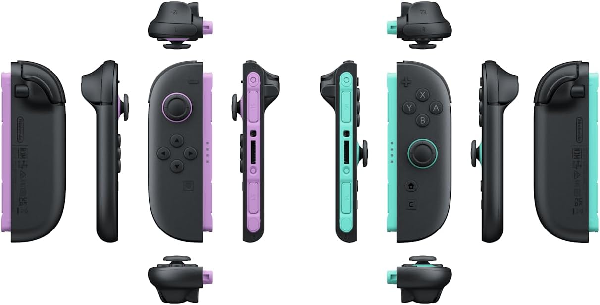 Nintendo Switch 2 -Set 2 Joy-Con Controller Viola/Verde Pad Nuovo NSW2