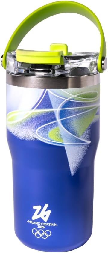 BIALETTI Borraccia Termica Verde Milano Cortina Bottiglia Isotermica Thermal Mug