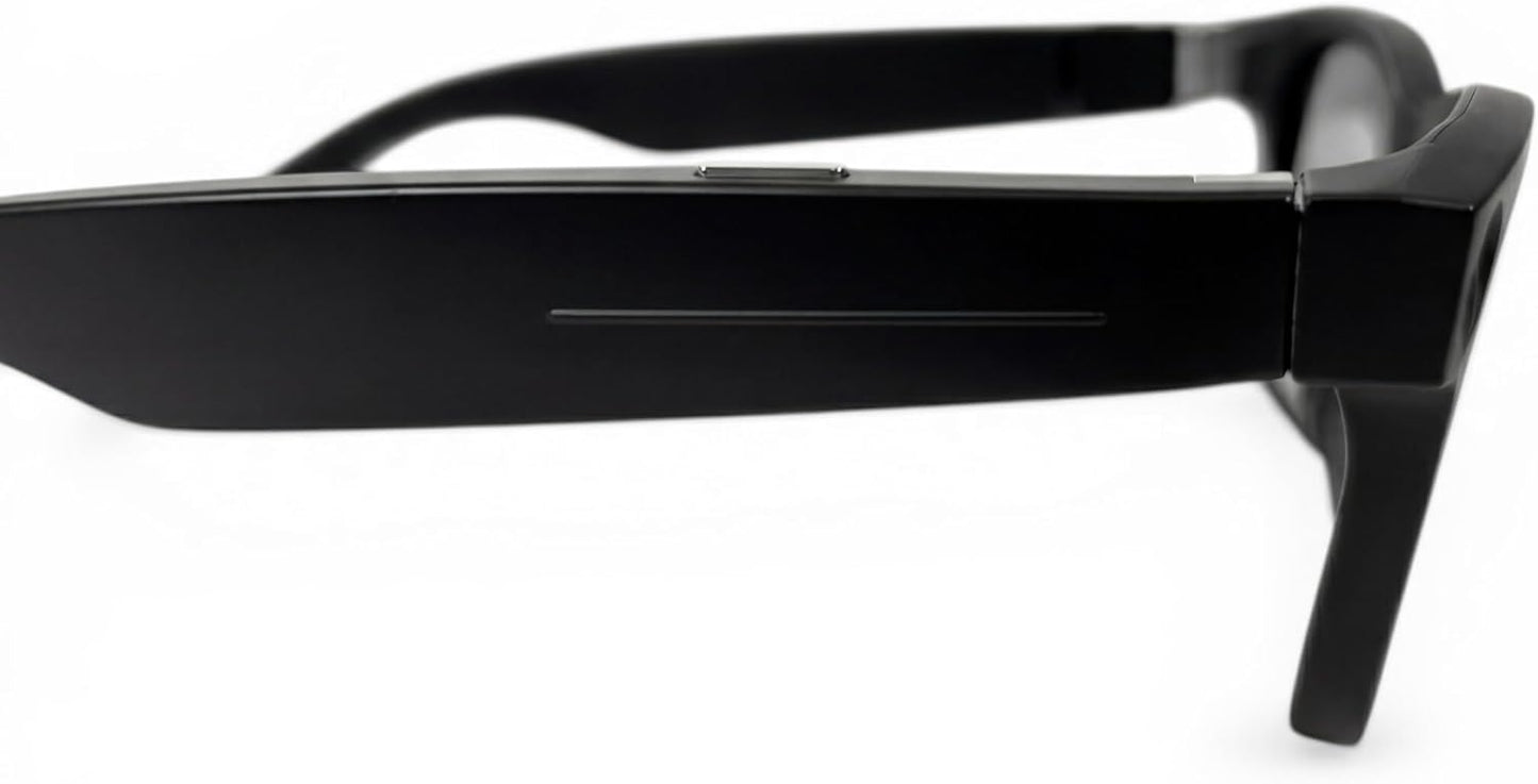 Nilox Occhiali Smart Video con Fotocamera 8MP, Registrazione Full HD UV400, Audio Open-Ear, Lenti Intercambiabili Trasparenti e Solari, Filtro Luce Blu, Autonomia Fino a 18 Ore