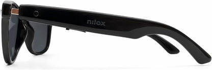Nilox Occhiali Smart Audio Open-Ear con Altoparlanti Integrati, Controllo Vocale Siri e Google, Autonomia 5 Ore, Filtro Luce Blu, Design Leggero e Impermeabile IPX4