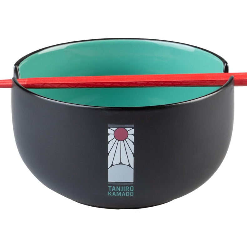 Grupo ERIK: Ciotola Ramen Demon Slayer - Ramen Bowl 900 ml + Alloy Sticks - Ciotola Cucina Giapponese Kimetsu No Yaiba Gadget