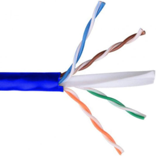 Tecno Cavo Di Rete Rj45 Utp Cat.6 10 Metri Blu Adattore Connettore Nero
