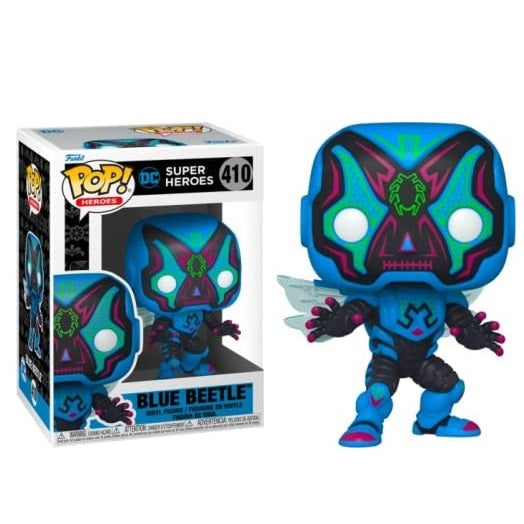 Funko Pop Dc Super Heroes 410  Blue Beetle Vinyl Action Figure Statuetta Nuova