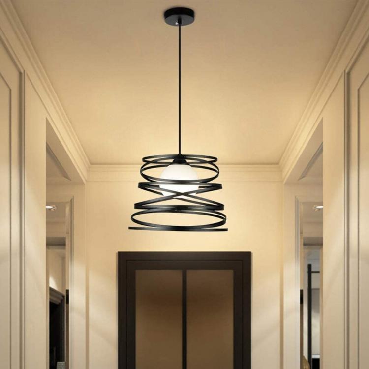 Lampadario Moderno A Sospensione Fasce Intrecciate Ferro Attacco E27 Filo 120Cm