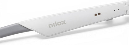 Nilox Occhiali Smart Sportivi SOPRAPIS con Audio Open-Ear, Altoparlanti Integrati, Controllo Vocale Siri e Google, Lenti con Filtro Luce Blu, Design Ergonomico e Resistente IPX5