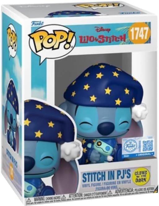 Funko Pop ! Disney Lilo & Stitch - (1747) Stitch PJ'S Glow Special 9Cm