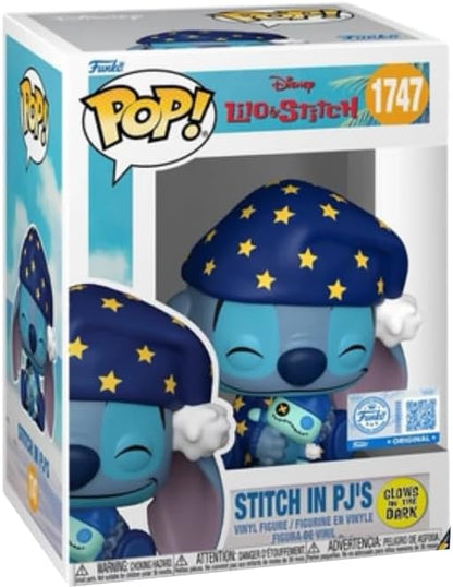 Funko Pop ! Disney Lilo & Stitch - (1747) Stitch PJ'S Glow Special 9Cm