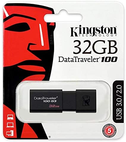 Kingston Pendrive Datatraveler 32Gb Dt100G3 32Gb Usb 3.0 Nero Chiavetta Memoria