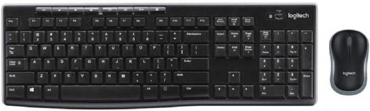 Logitech Kit Tastiera + Mouse Wireless Usb Nero Mk270 Pc Computer Laptop