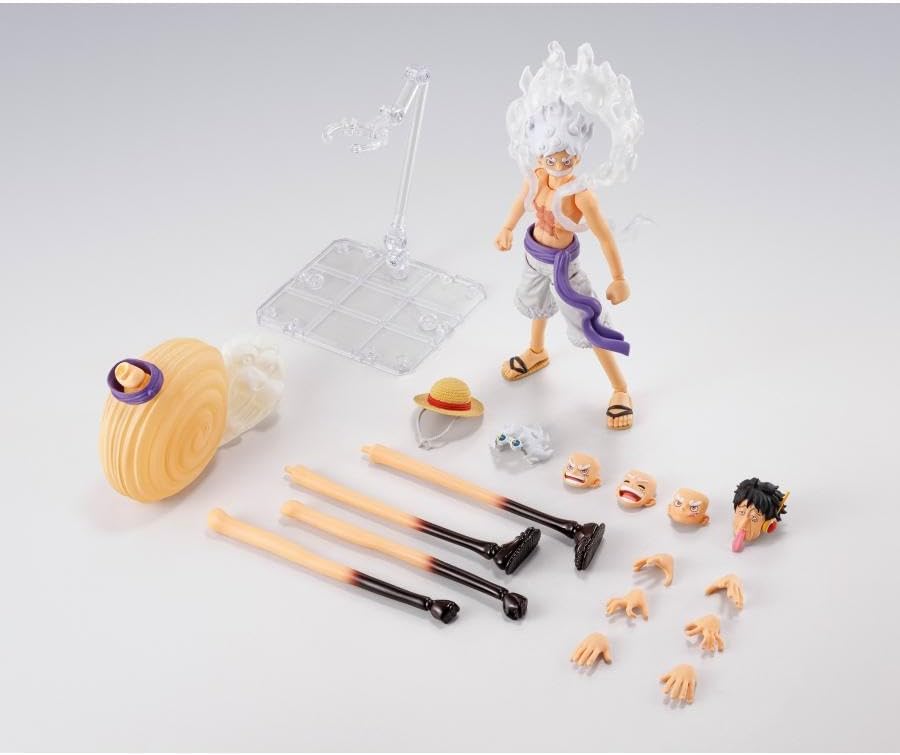 Bandai S.H. Figuarts: One Piece Monkey D. Luffy Gear 5 - Figure Articolata 16cm