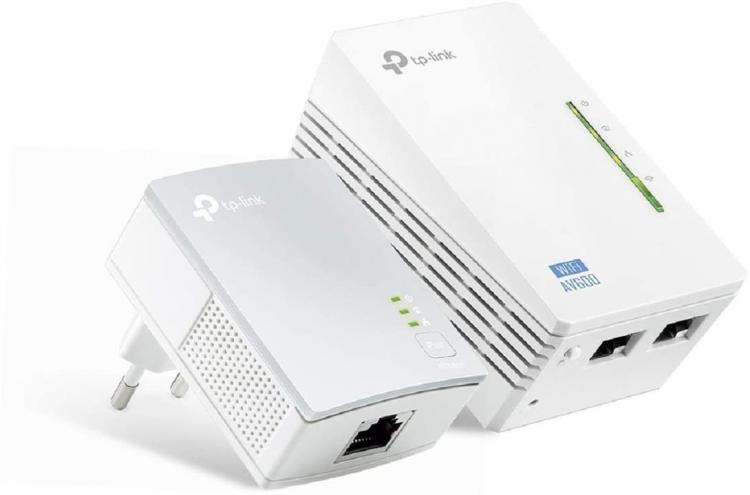 Tplink Powerline Av600 Wi-Fi 300Mbps Tl-Wpa4220 Kit 2.4 Ghz Ricevitore Extender