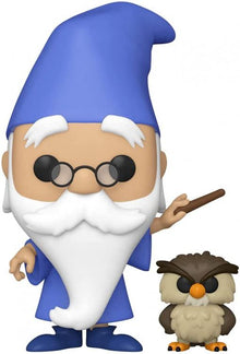 Funko Pop ! Disney La Spada Nella Roccia - (1100) Mago Merlino E Archimede 9Cm - Merlin Wizard