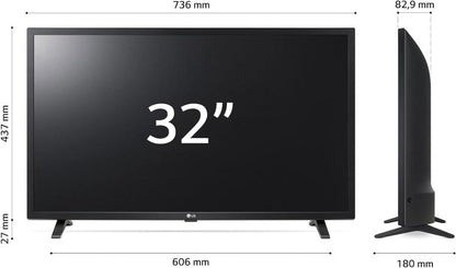 Lg 32" Smart Tv 32Lq63006 Full Hd Led Wi-Fi Dvb-T2 Processore A5 Webos 22 Ps4