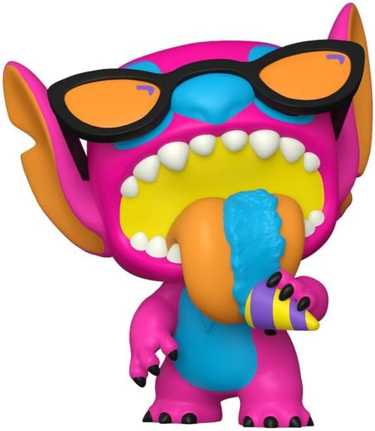 Funko Pop ! Disney - Lilo & Stitch (1414) Summer Stitch Blacklight Vinyl Figure 9Cm